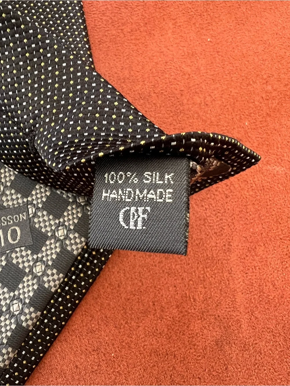 Daniel de Fasson Men's Black Microdot Neck Tie
